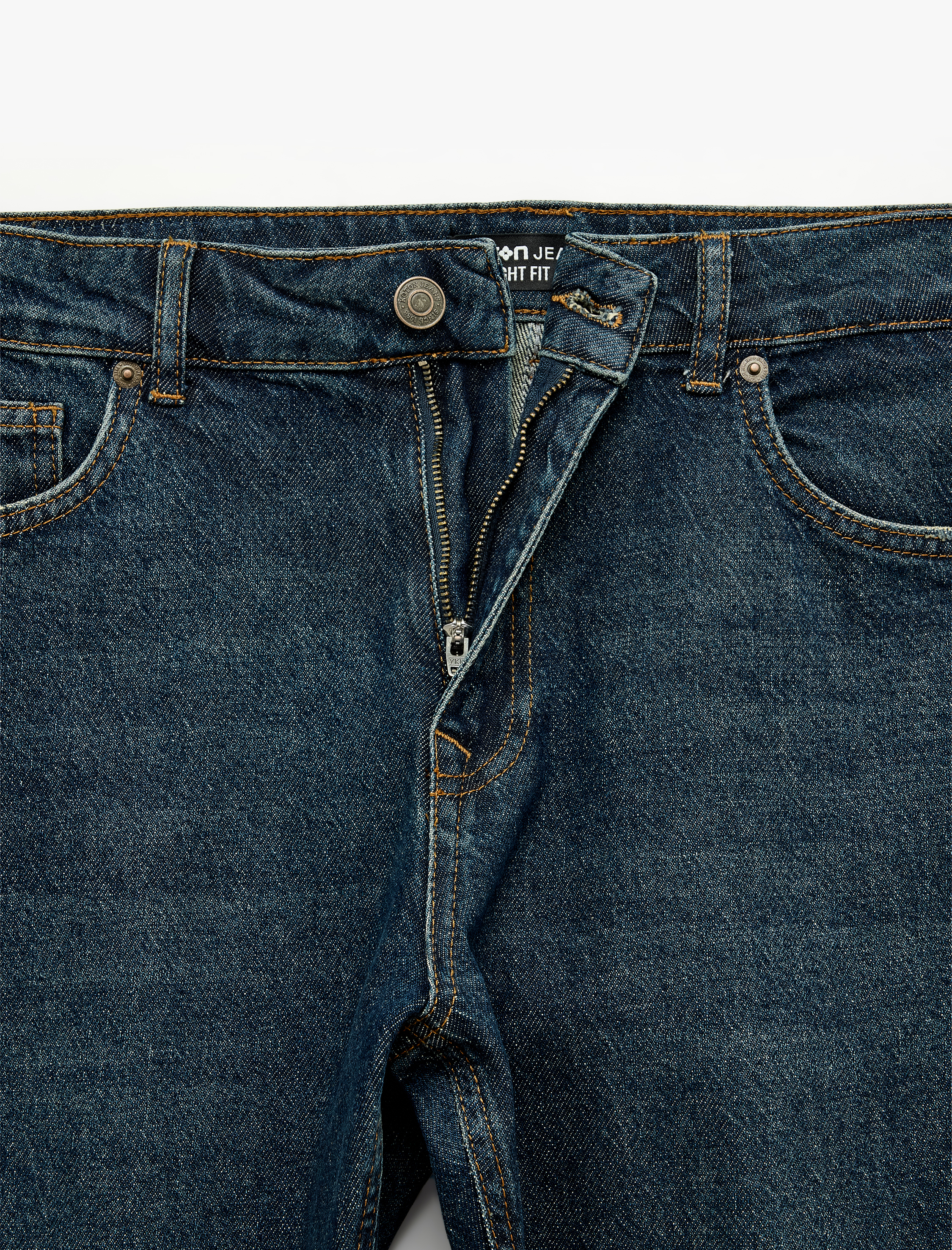   Pamuklu Cepli Kemerli Straight Fit Jean Pantolon - Mark Jean