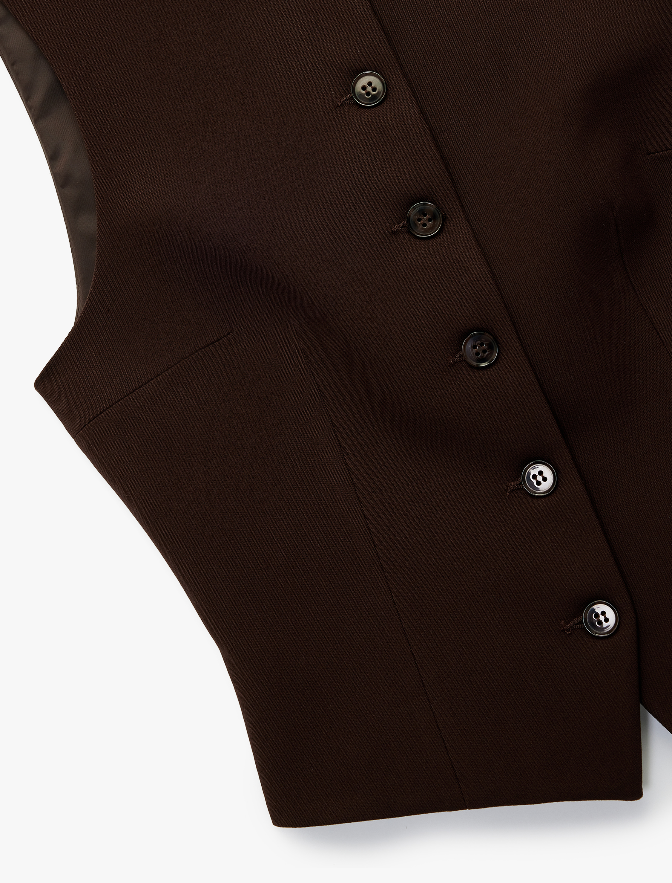  Bisiklet Yaka Düğmeli Blazer Yelek