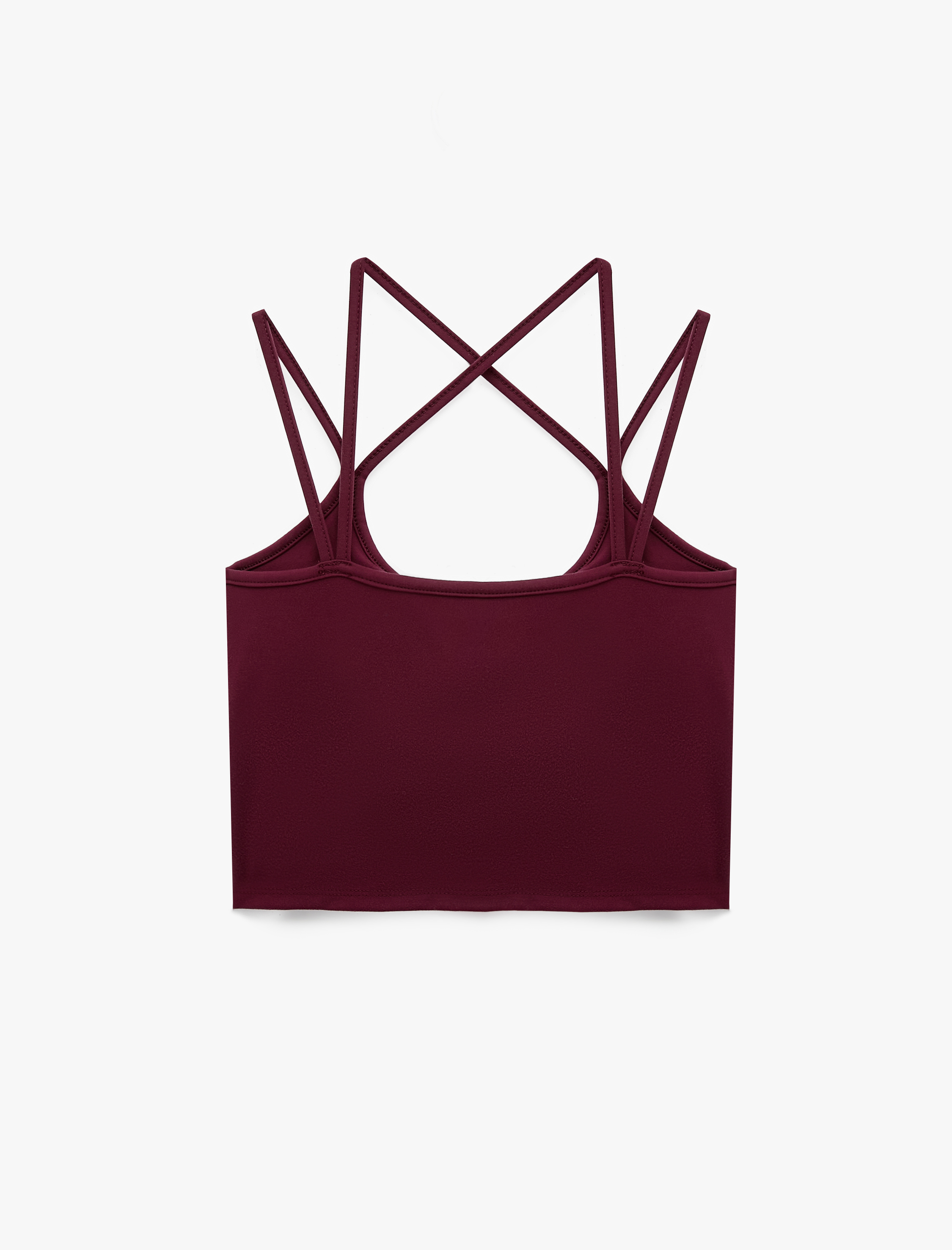   Çapraz Askılı Crop Spor Atlet Slim Fit Sırt Detaylı
