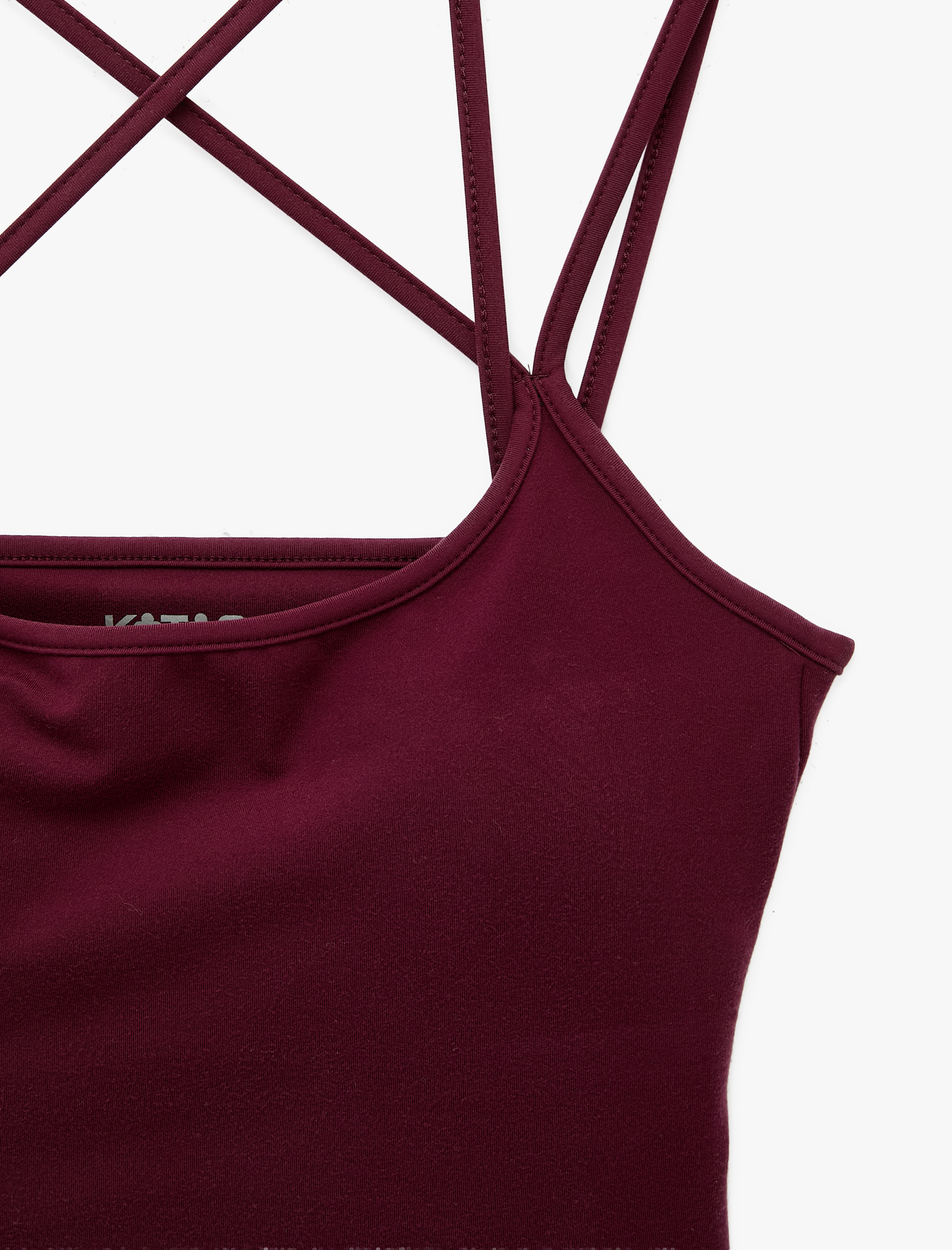  Çapraz Askılı Crop Spor Atlet Slim Fit Sırt Detaylı