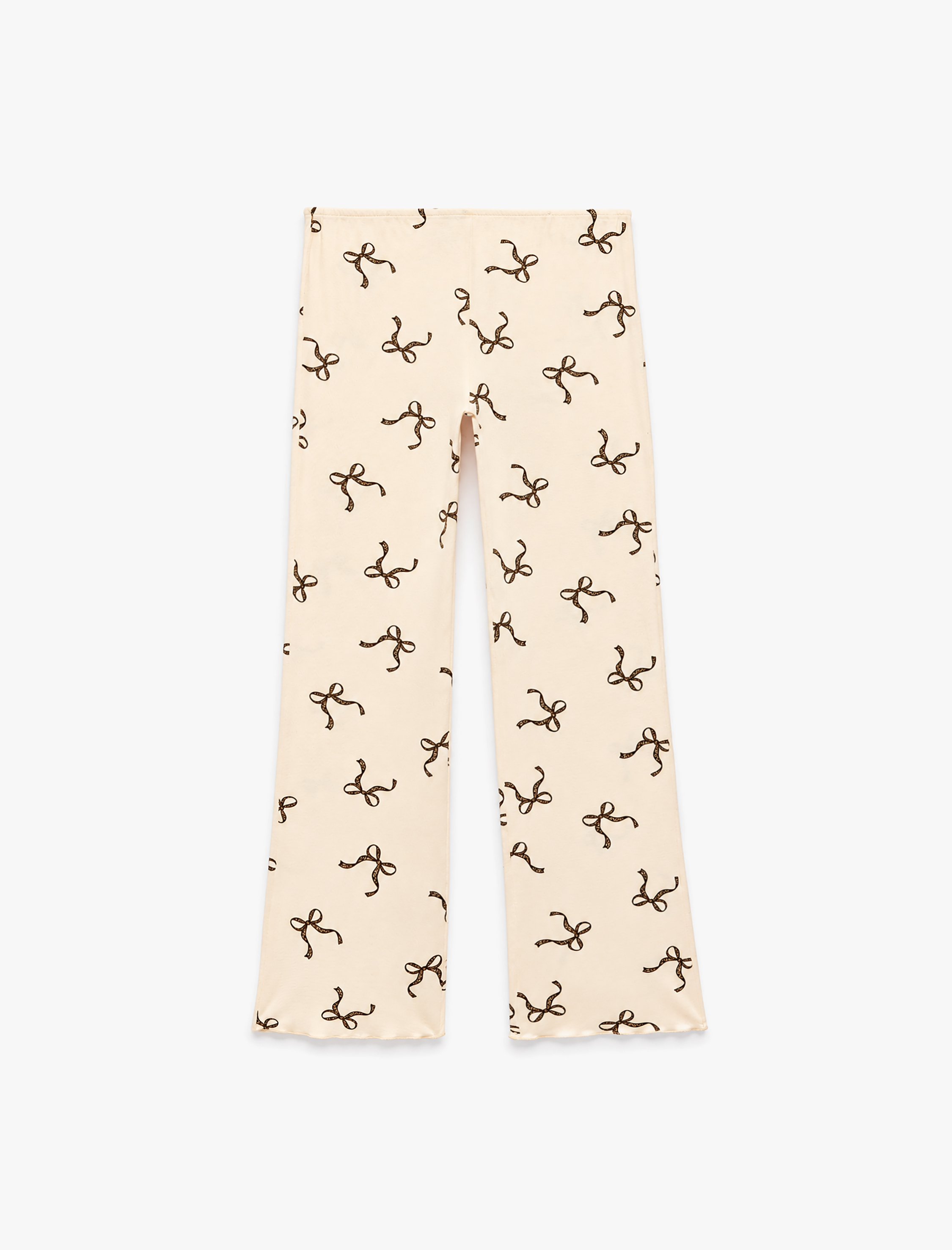   Leopar Desenli Beli Lastikli Rahat Kesim Viskon Pijama Altı