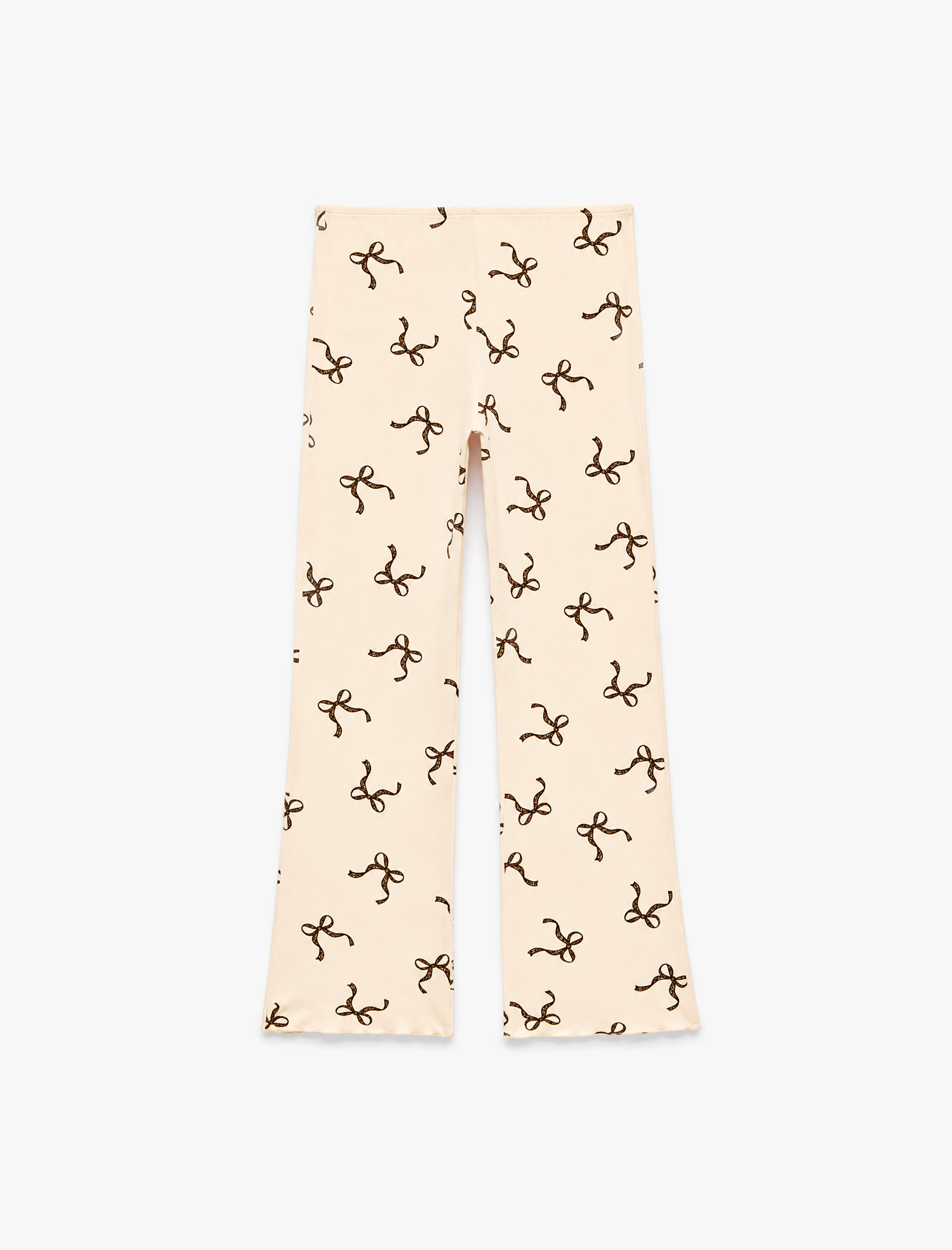   Leopar Desenli Beli Lastikli Rahat Kesim Viskon Pijama Altı