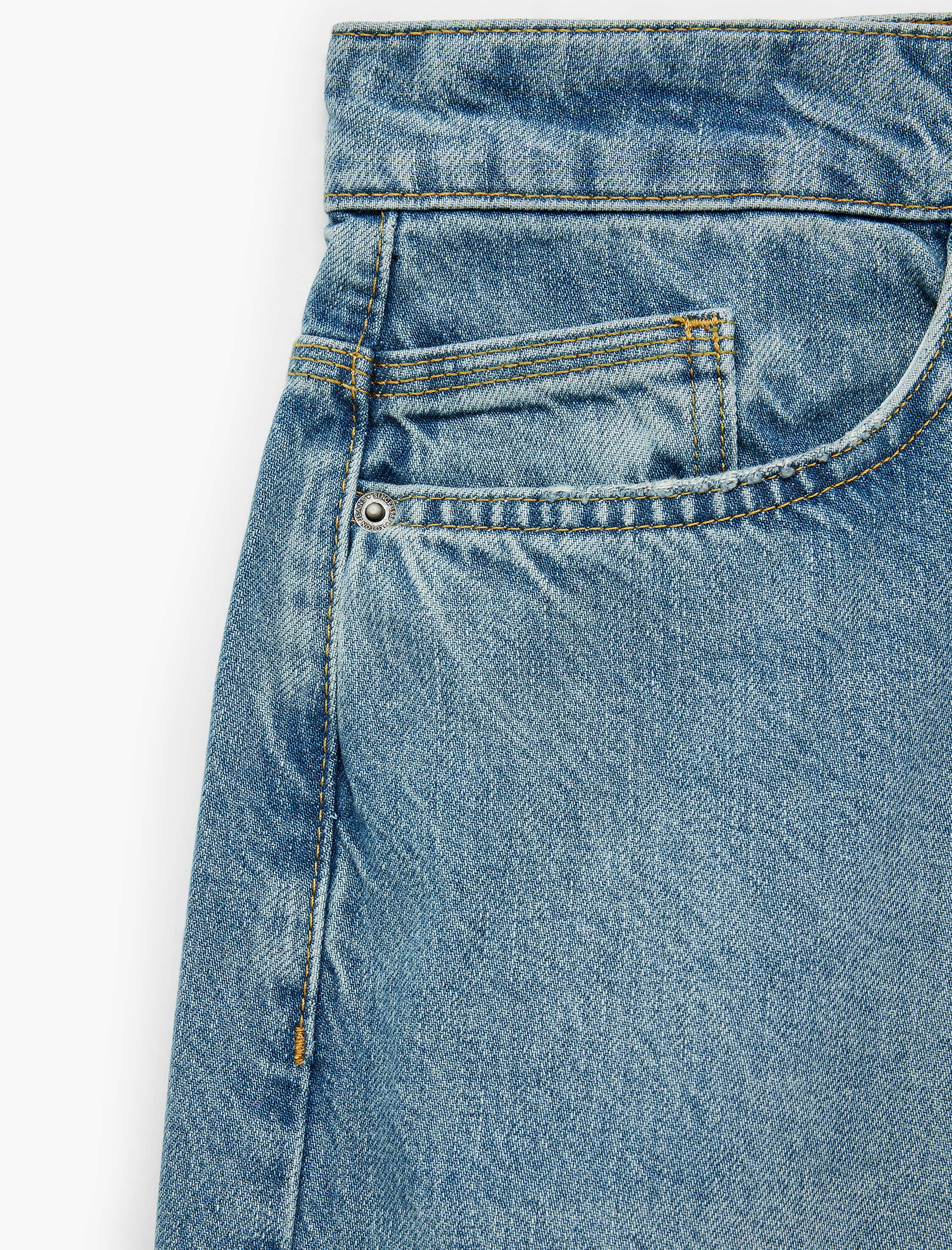   Pamuklu Rahat Kesim 5 Cepli Loose Fit Jean Pantolon