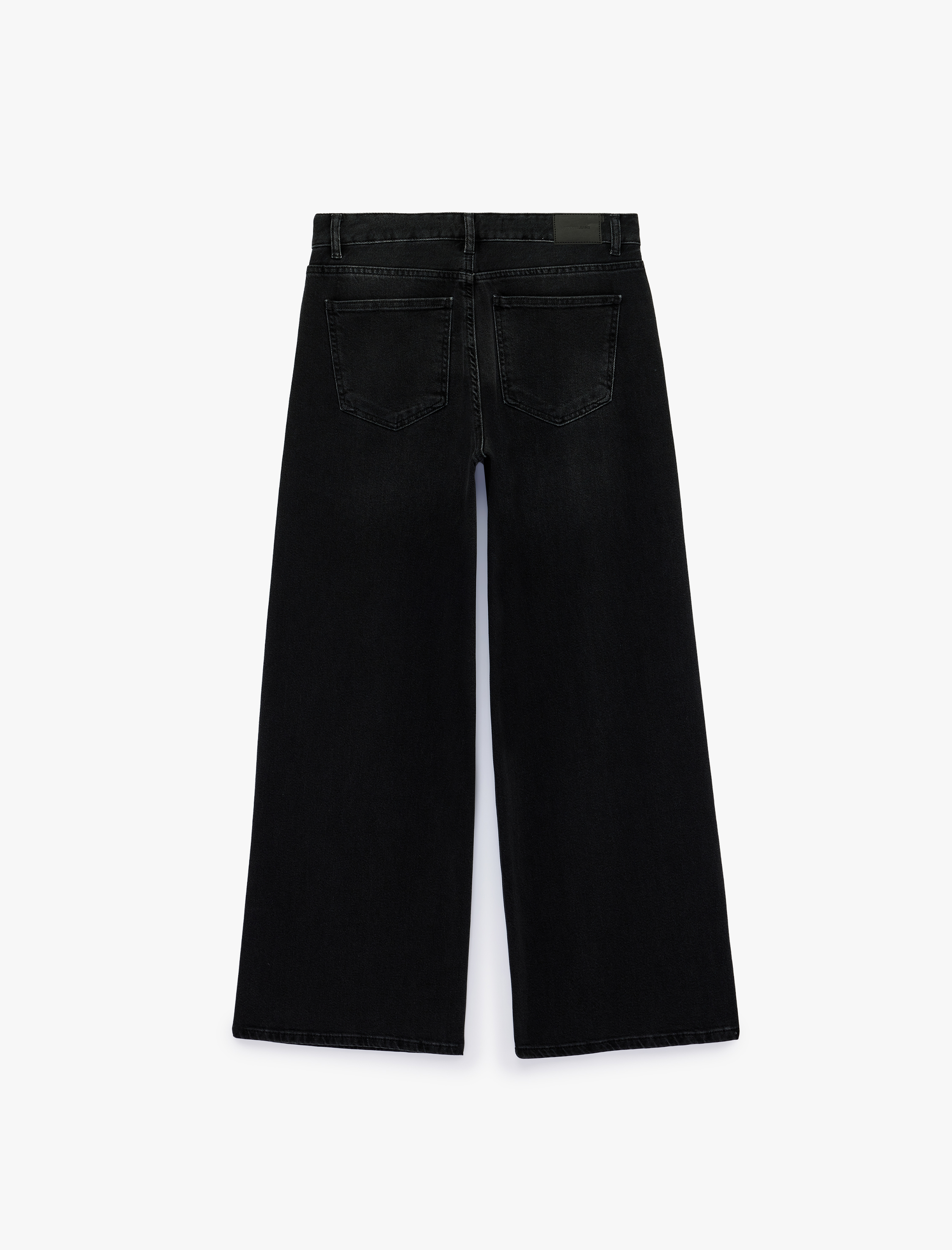   Düşük Bel Cepli Bol Kesim Pamuklu Denim Pantolon - Loose Straight Fit Jean