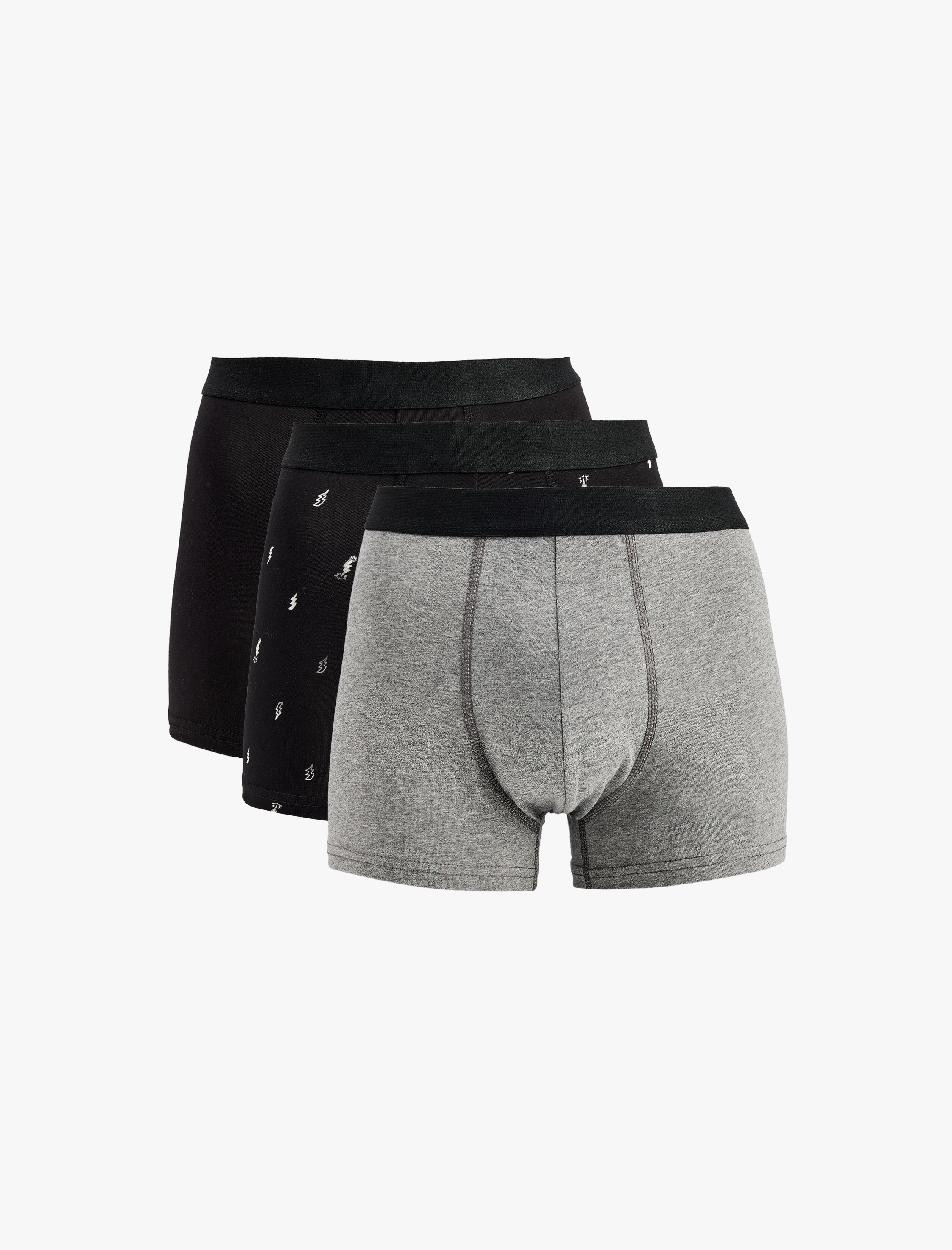   Rahat Kalıp Pamuklu Desenli 3’lü Boxer Seti