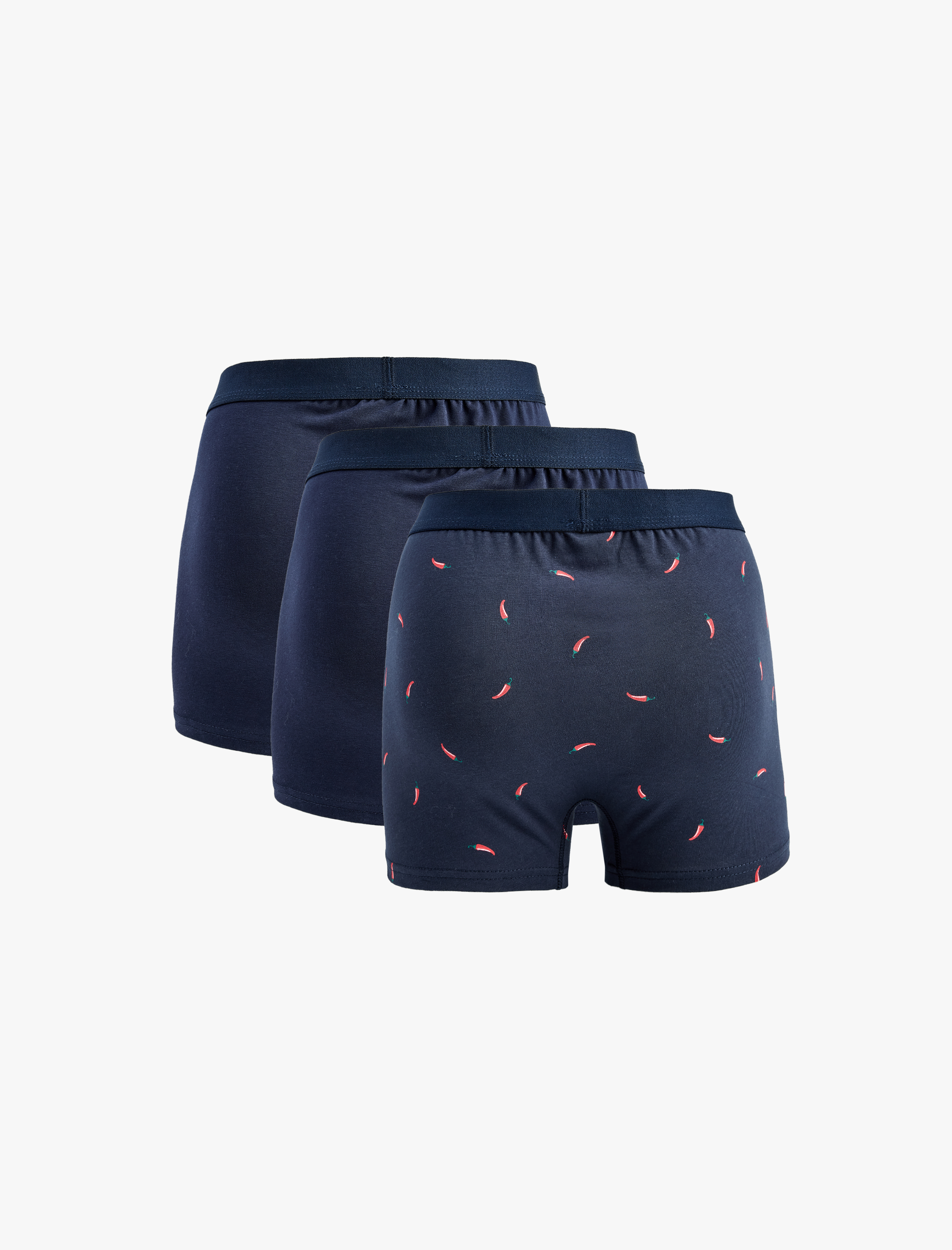   Pamuklu Rahat Kalıp Desenli 3’lü Boxer Seti