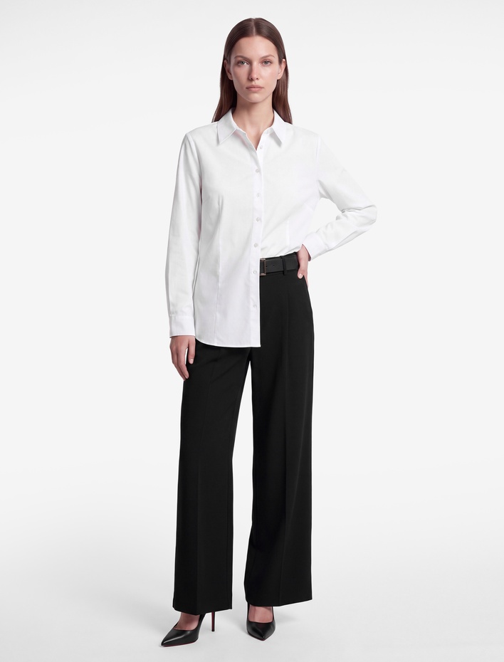  Klasik Yaka Düğmeli Regular Fit Basic Uzun Kollu Poplin Gömlek