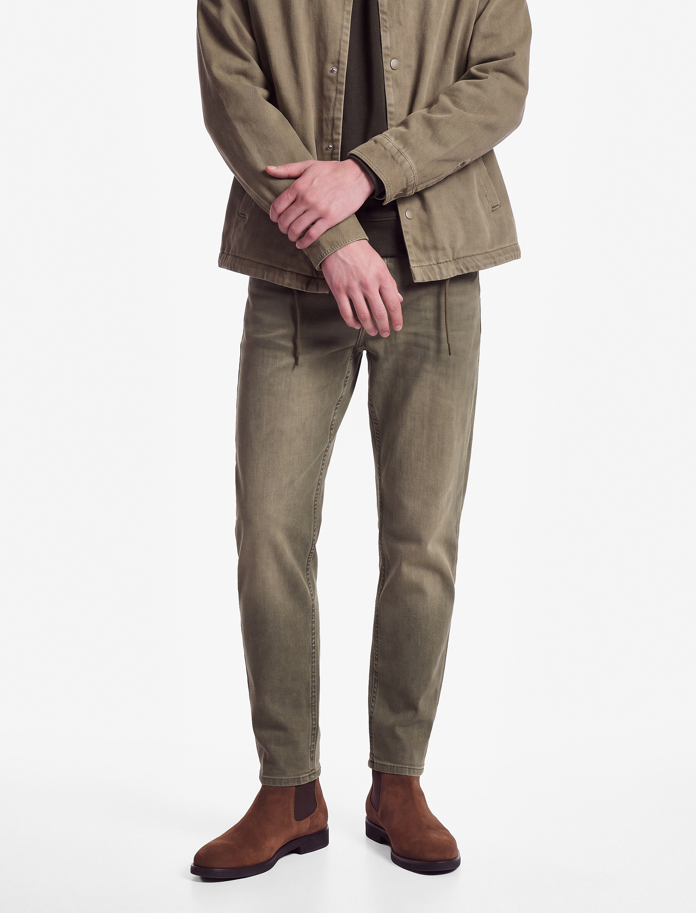   Regular Fit Cepli Düz Paça Pamuklu Denim Pantolon - Tapered Jeans