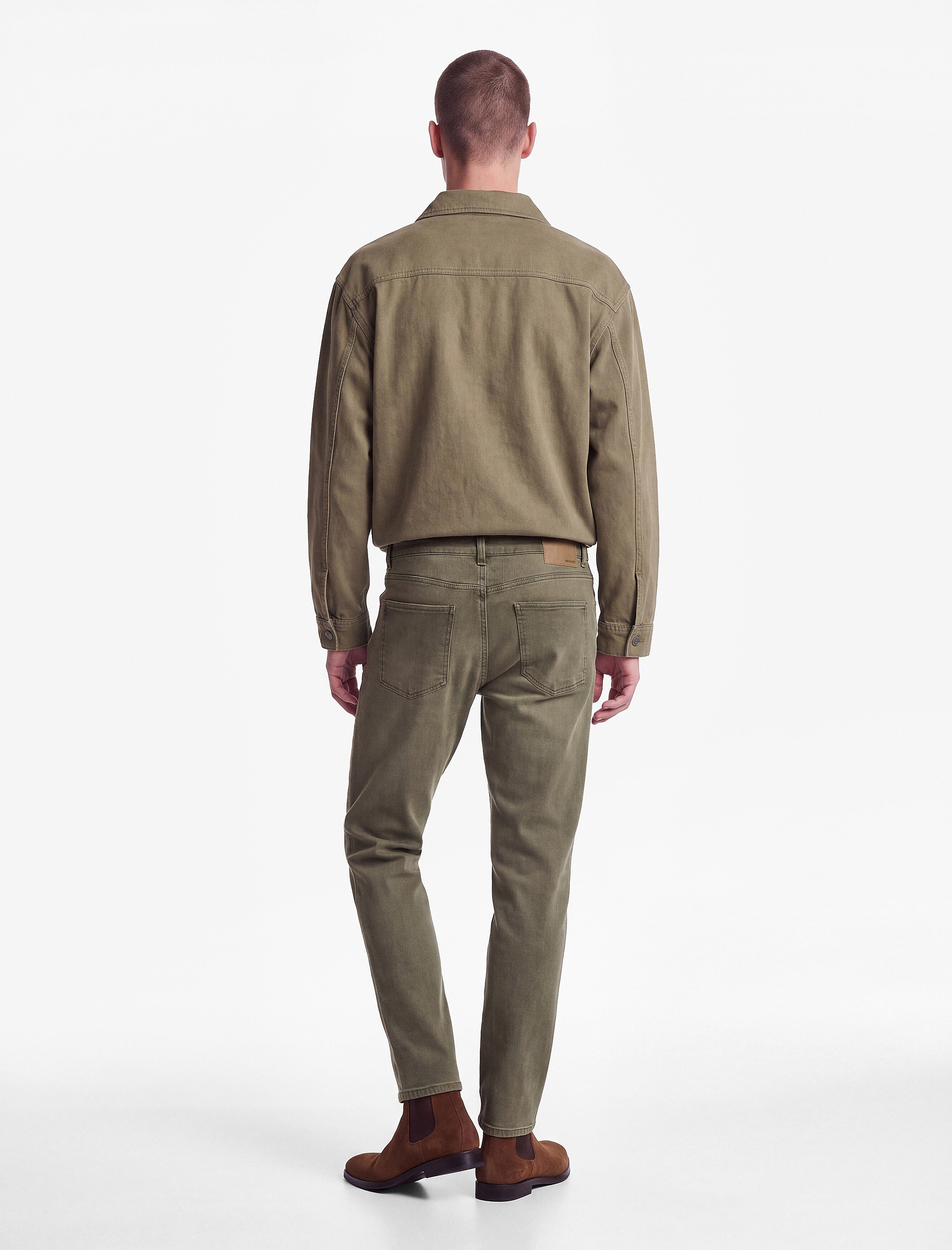   Regular Fit Cepli Düz Paça Pamuklu Denim Pantolon - Tapered Jeans