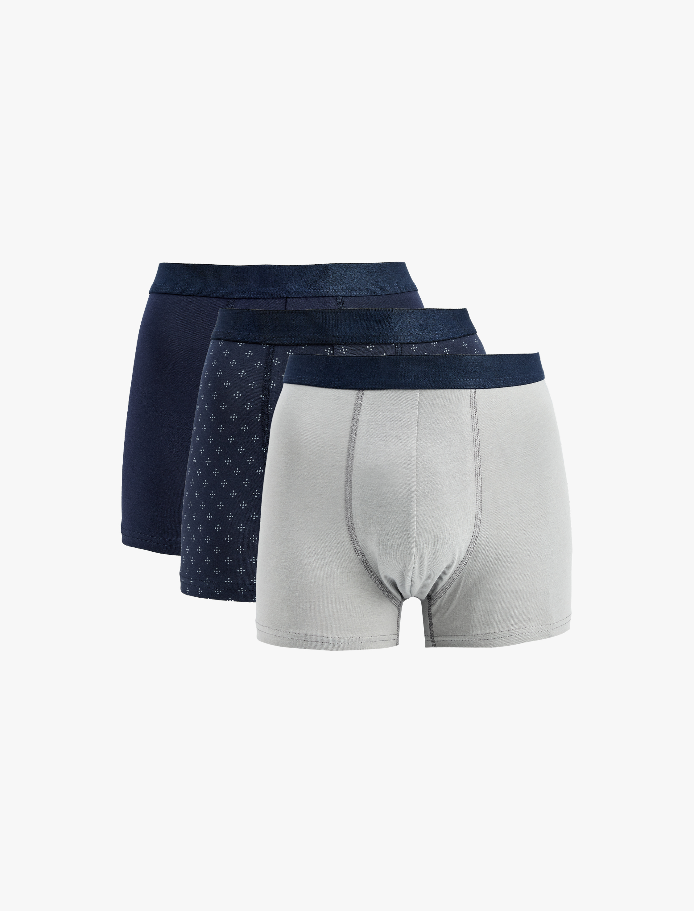   Rahat Kalıp Desenli Pamuklu 3’lü Boxer Seti