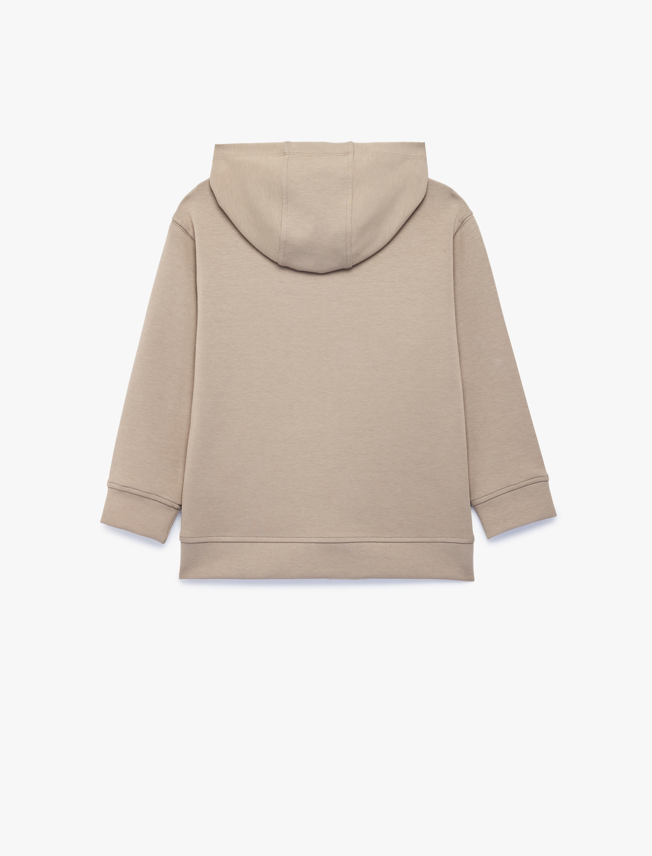  Erkek Çocuk Fermuarlı Uzun Kollu Kanguru Cepli Pamuklu Kapşonlu Oversize Sweatshirt