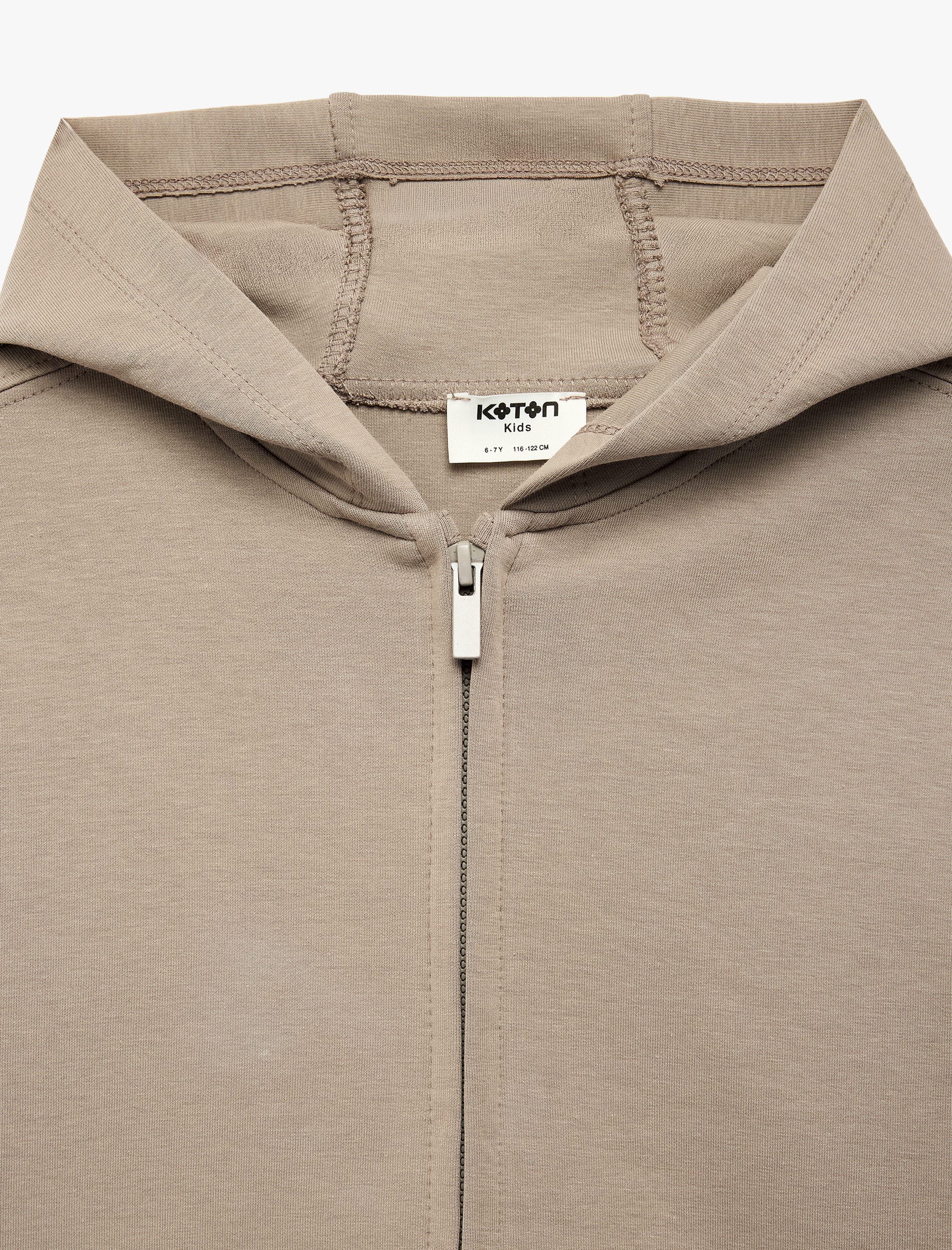  Erkek Çocuk Fermuarlı Uzun Kollu Kanguru Cepli Pamuklu Kapşonlu Oversize Sweatshirt