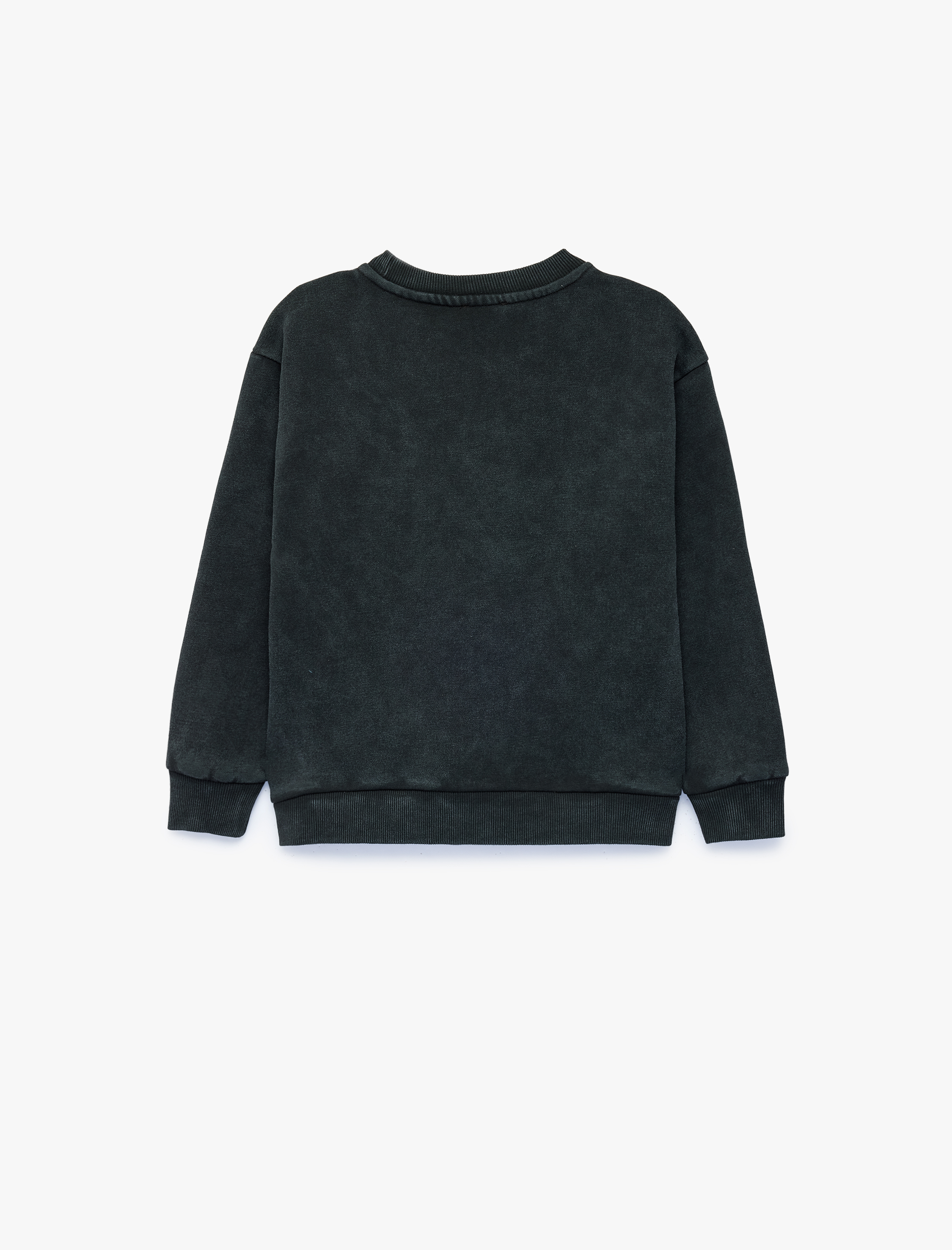 Erkek Çocuk Şardonlu Baskılı Uzun Kollu Bisiklet Yaka Sweatshirt