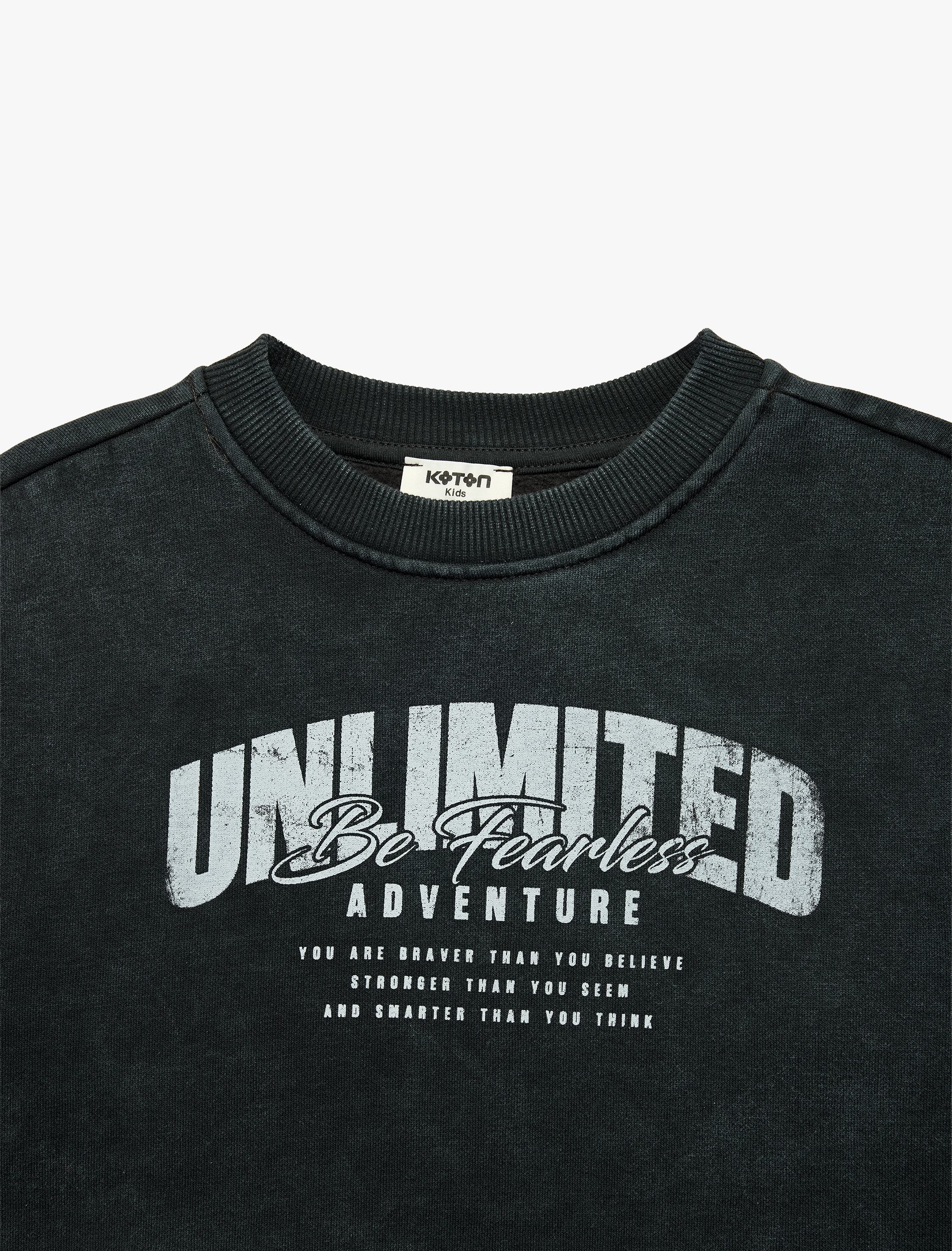  Erkek Çocuk Şardonlu Baskılı Uzun Kollu Bisiklet Yaka Sweatshirt
