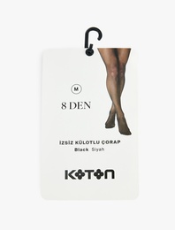 İzsiz Parlak 8 Den Külotlu Çorap