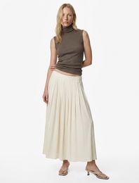 Pamuklu Slim Fit Dik Yaka Kolsuz Bluz