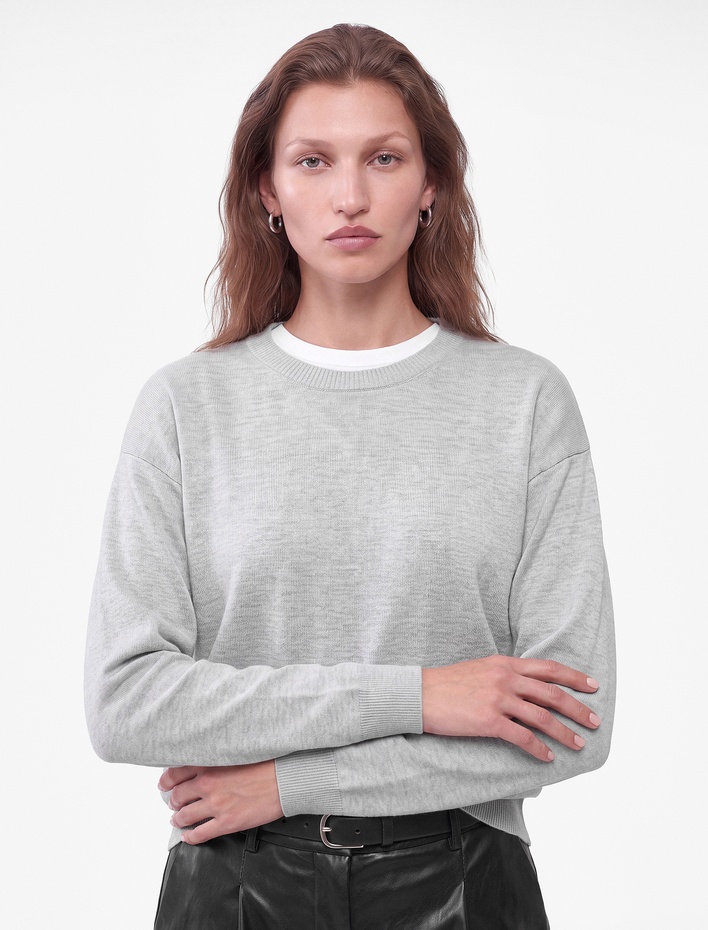  Regular Fit Uzun Kollu Bisiklet Yaka Basic Sweatshirt