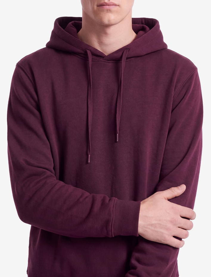  Uzun Kollu Üç İplik Şardonlu Pamuklu Kapşonlu Spor Sweatshirt