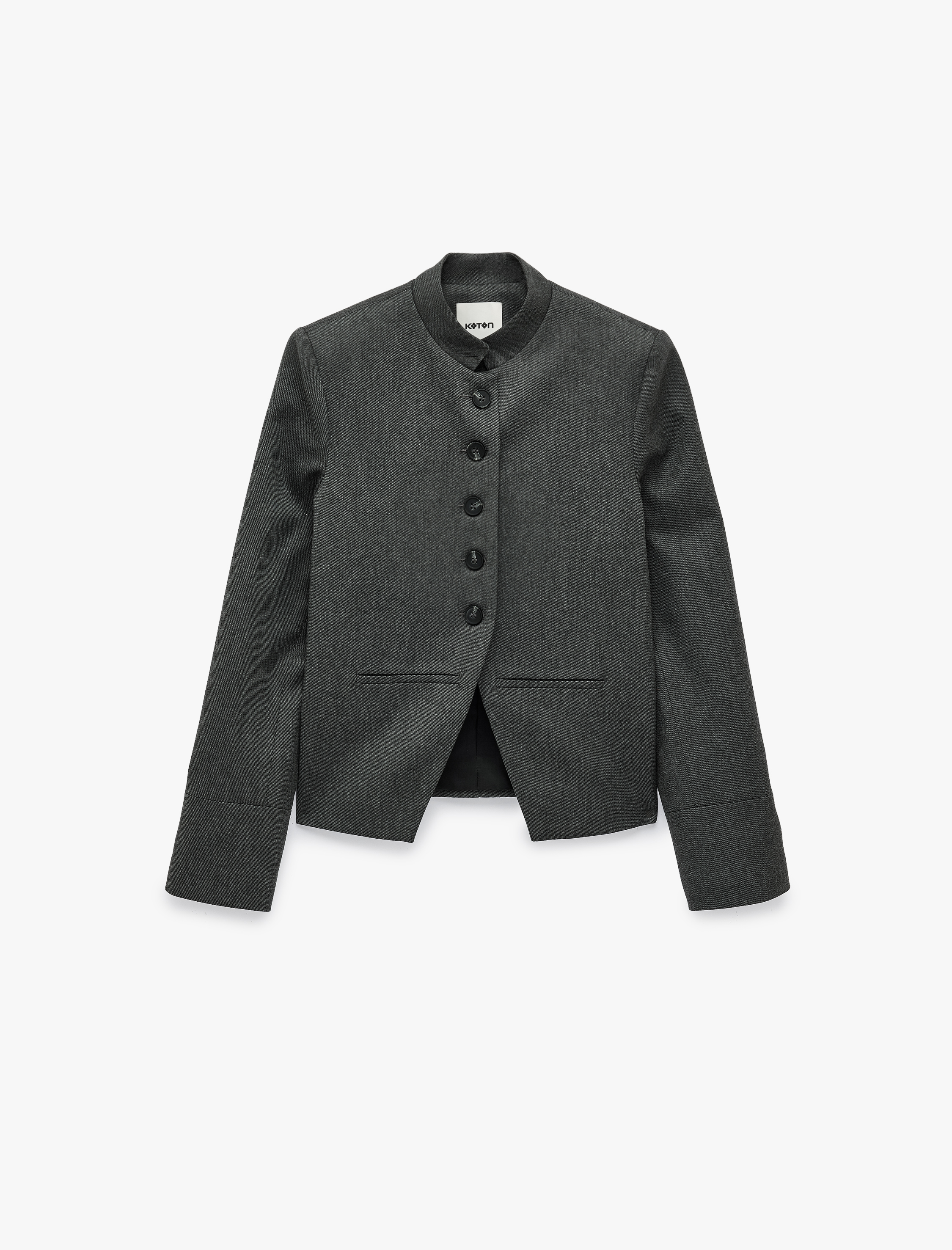   Koton X Selected by Şahika Ercümen -  Slim Fit Cepli Uzun Kollu Mandarin Yaka Ceket