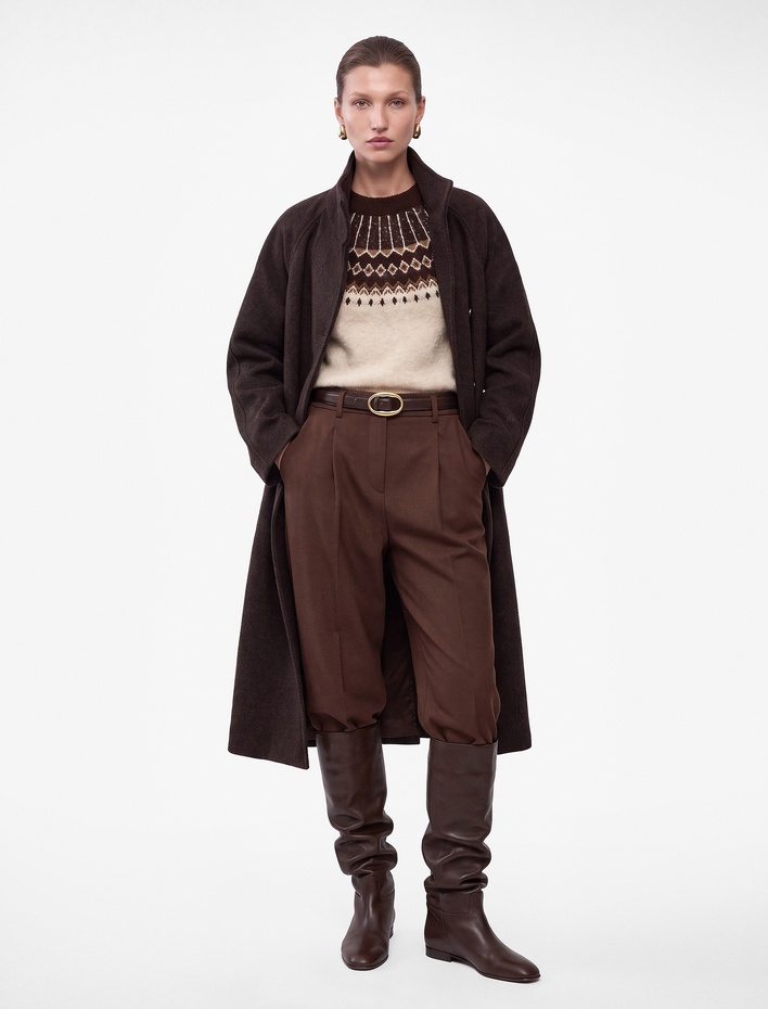  Koton X Selected by Şahika Ercümen - Cepli Havuç Kesim Pileli Kumaş Pantolon