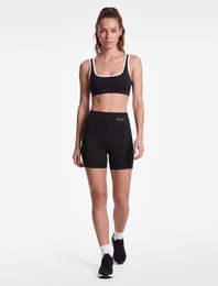Yüksek Bel Slim Fit Baskılı Spor Biker Tayt