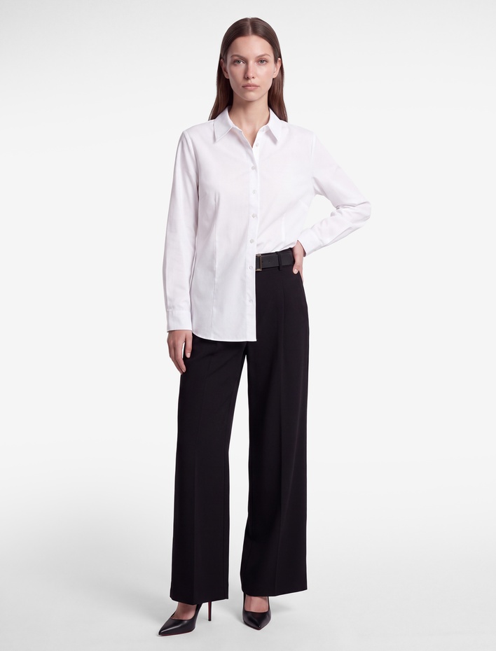  Klasik Yaka Düğmeli Regular Fit Basic Uzun Kollu Poplin Gömlek