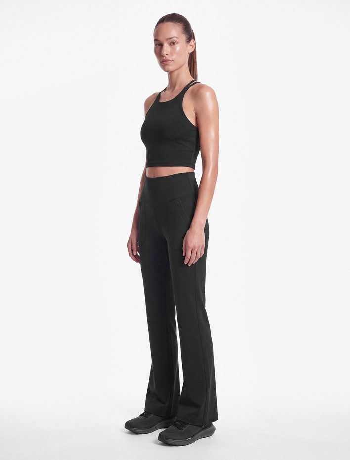 Yüksek Bel Cepli Dikiş Detaylı Slim Fit Spor Eşofman Altı