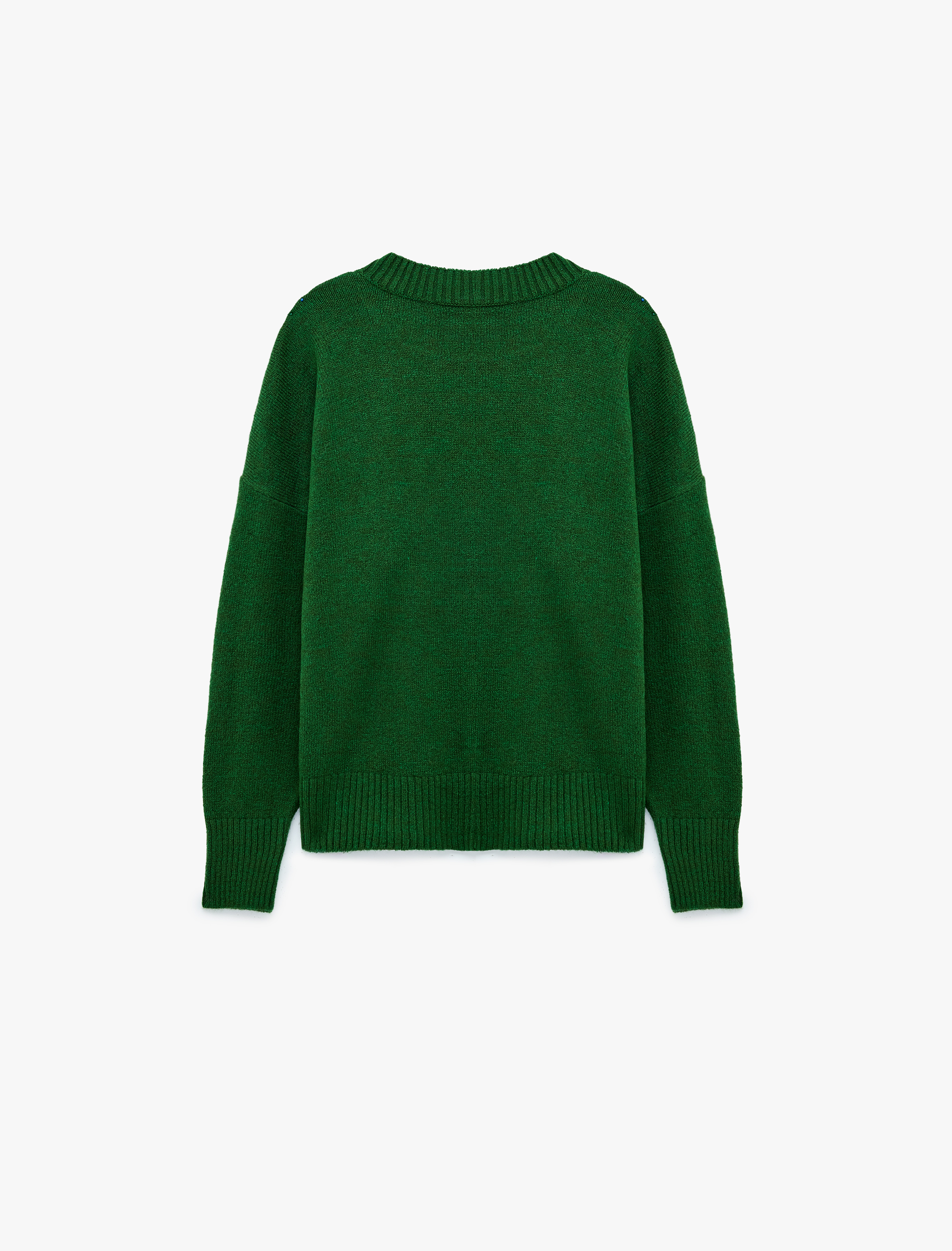   Oversize Triko Kazak Bisiklet Yaka Uzun Kollu