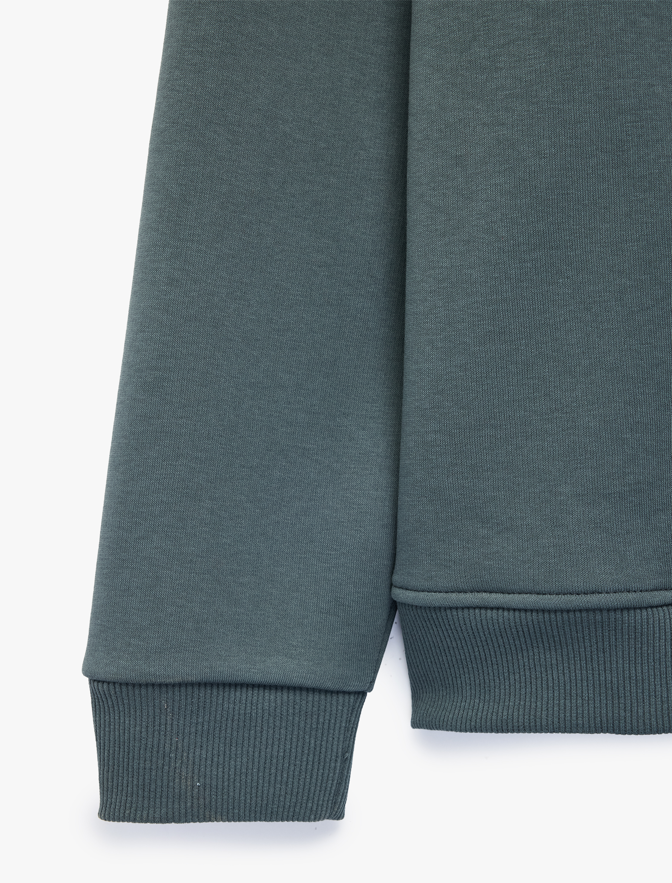   Uzun Kollu Şardonlu Rahat Kalıp Bisiklet Yaka Sweatshirt