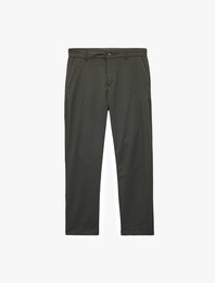 Cepli Düğmeli Slim Fit Gabardin Pantolon