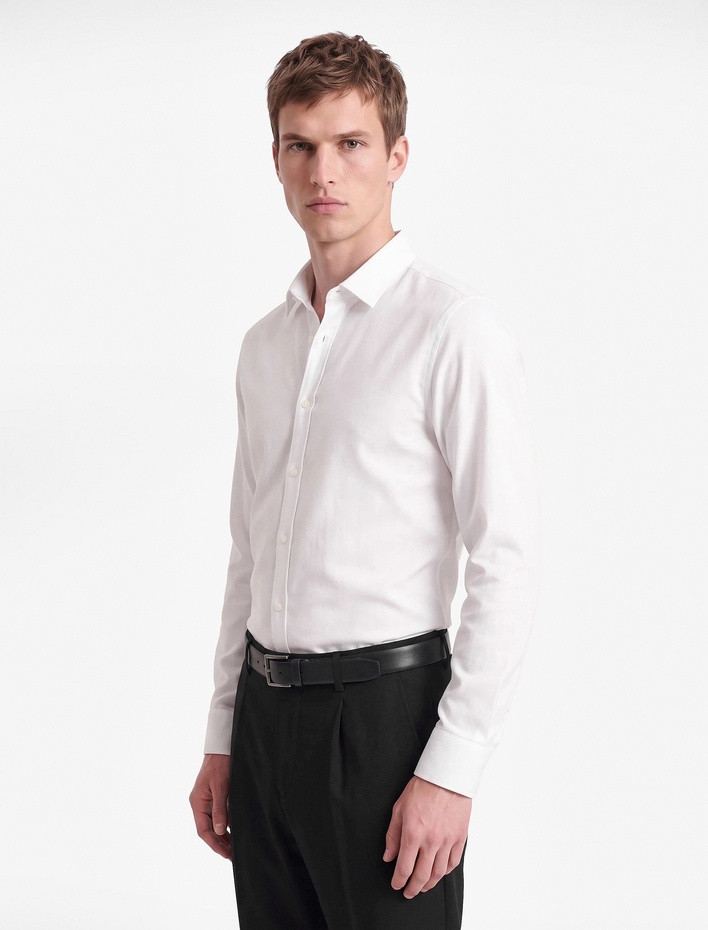  Uzun Kollu Slim Fit Yarım İtalyan Yaka Gömlek