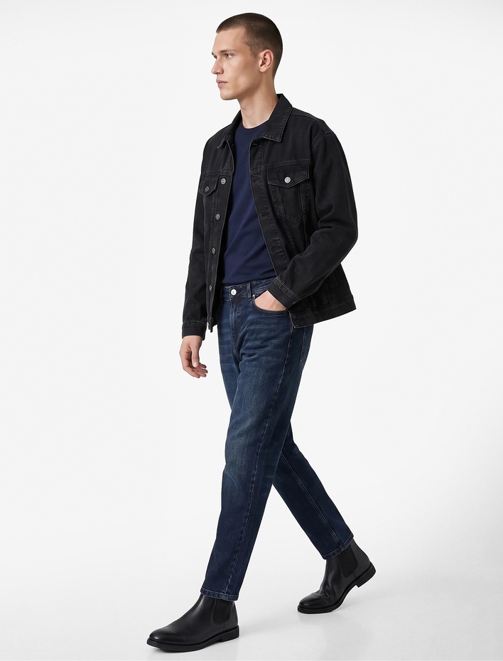  Normal Bel Pamuklu Cepli Tapered Fit Jean Pantolon - Joe Jean