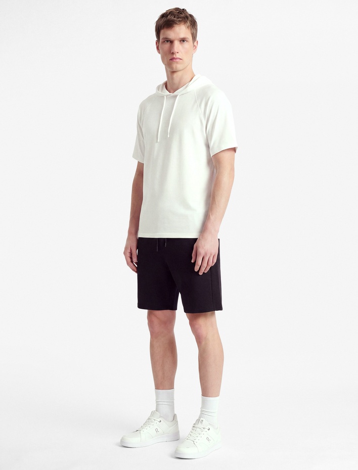 Pamuklu Fermuarlı Cepli Straight Fit Beli Bağcıklı Spor Şort